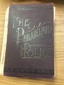 Philadelphia Police book from City of Philadelphia Archives
